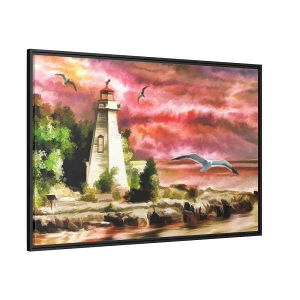 88289-1216.jpg Lighthouse Art by Santiago Lopez Ballesteros Framed Canvas