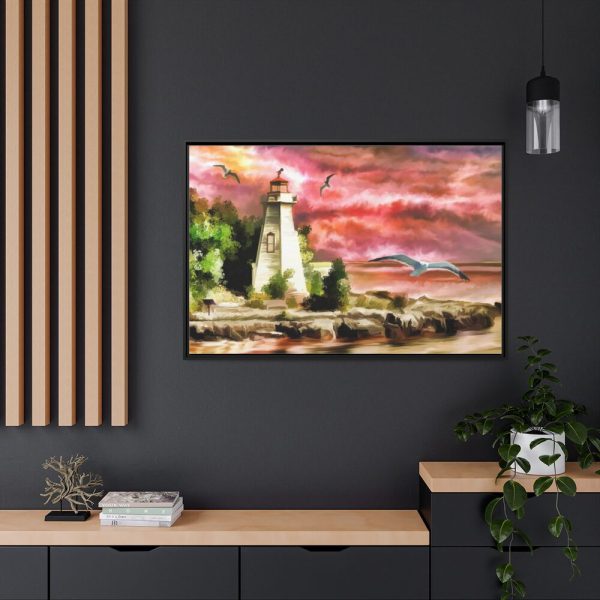 88289-1220.jpg Lighthouse Art by Santiago Lopez Ballesteros Framed Canvas