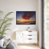 88289-1224.jpg Red Sky at Morning with Ocean Framed Canvas