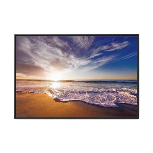 88289-1237.jpg Sunset and Ocean in California Framed Canvas