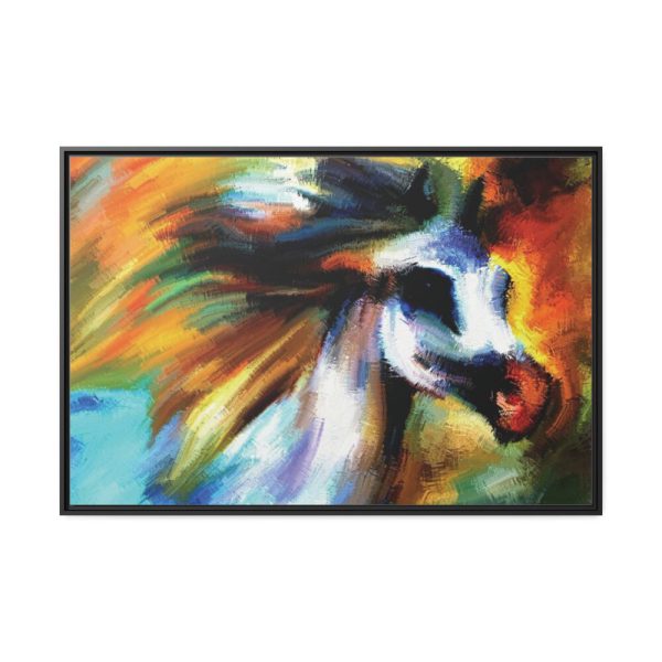 88289-126.jpg Horse in Abstract Digital Art Framed Canvas