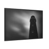 Lighthouse in Black and White Framed Canvas