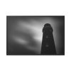 Lighthouse in Black and White Framed Canvas