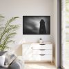 Lighthouse in Black and White Framed Canvas