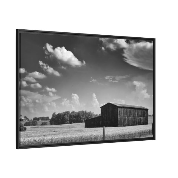 88289-1271.jpg Black and White Barn Framed Canvas
