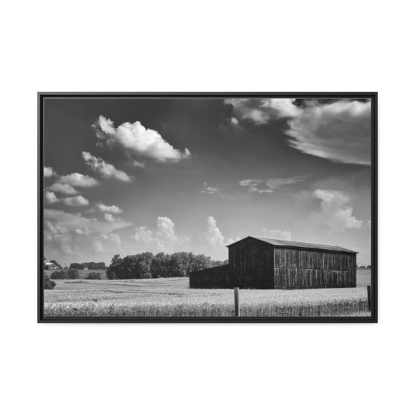 88289-1272.jpg Black and White Barn Framed Canvas