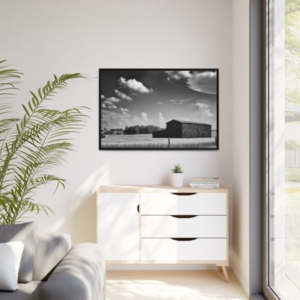 88289-1274.jpg Black and White Barn Framed Canvas