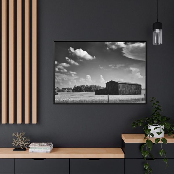 88289-1275.jpg Black and White Barn Framed Canvas