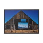 Barn Old Weathered Wooden Framed Canvas - Image 2