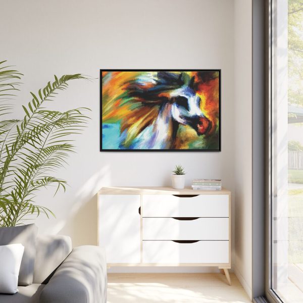 88289-128.jpg Horse in Abstract Digital Art Framed Canvas