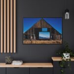 Barn Old Weathered Wooden Framed Canvas - Image 5