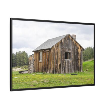 Old Cabin in Nature Framed Canvas