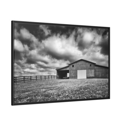 Farm House in the Countryside Framed Canvas