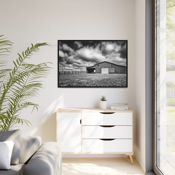 Farm House in the Countryside Framed Canvas