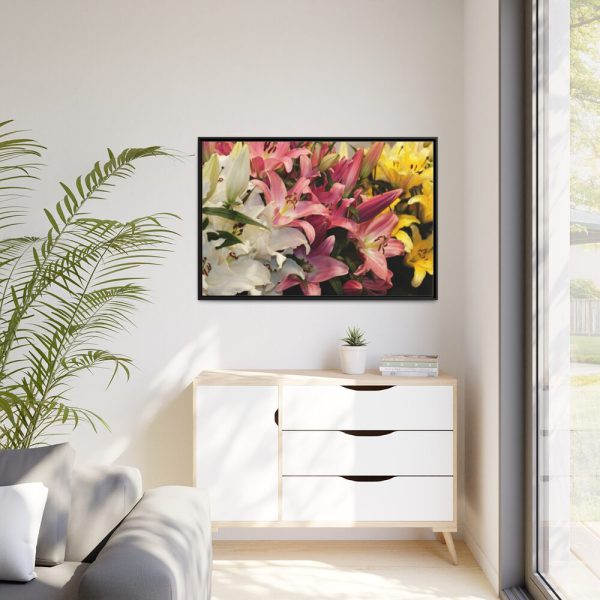 Lilies Flower  Framed Canvas