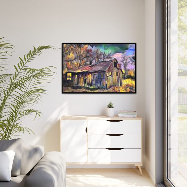Shed Shack House Woden Framed Canvas