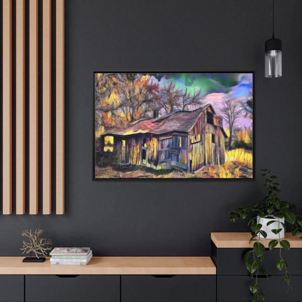 Shed Shack House Woden Framed Canvas