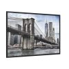 Brooklyn Bridge, New York Framed Canvas
