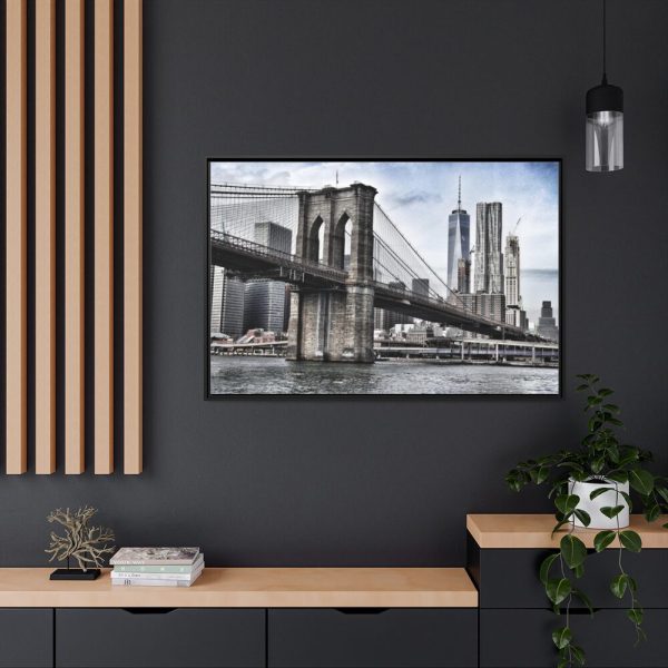 Brooklyn Bridge, New York Framed Canvas