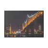 88289-1337.jpg A Well-lit Bridge at Nightfall Across the Waters Framed Canvas
