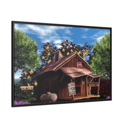 House Shack Hut Cabin Framed Canvas