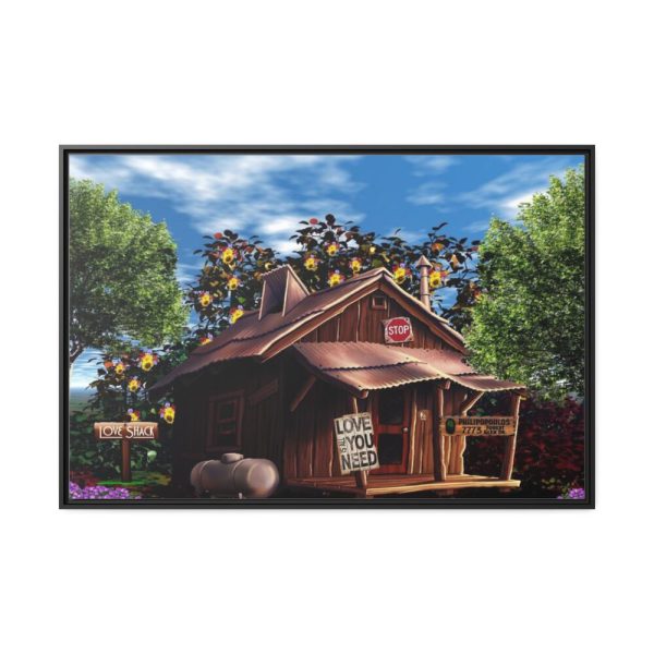 House Shack Hut Cabin Framed Canvas