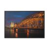 88289-1352.jpg Bridge and Cathedral in the Night Framed Canvas