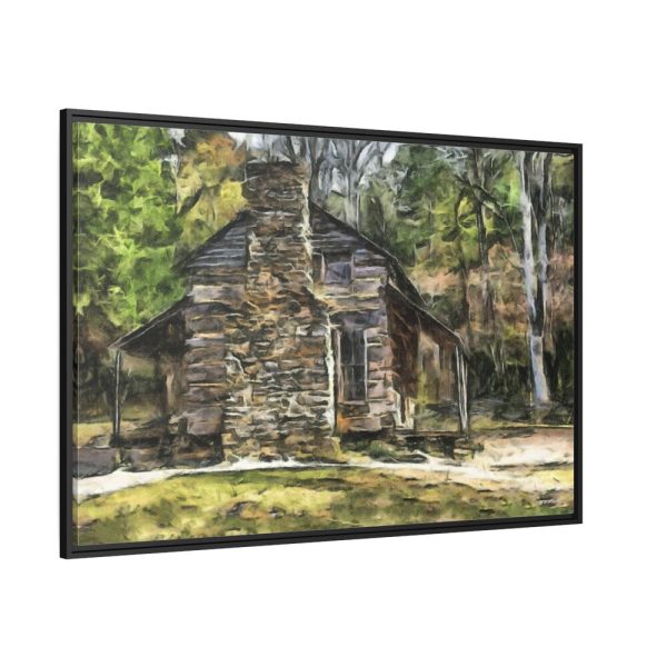 Cabin House Home Woods Framed Canvas