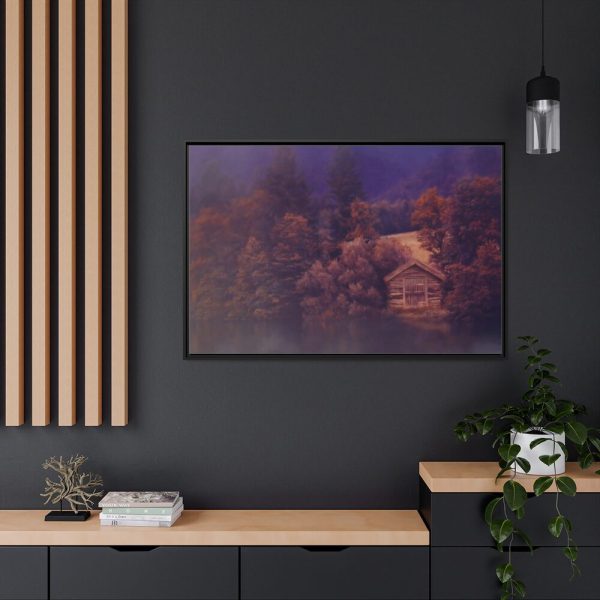 88289-1390.jpg Cabin on the Lake Framed Canvas