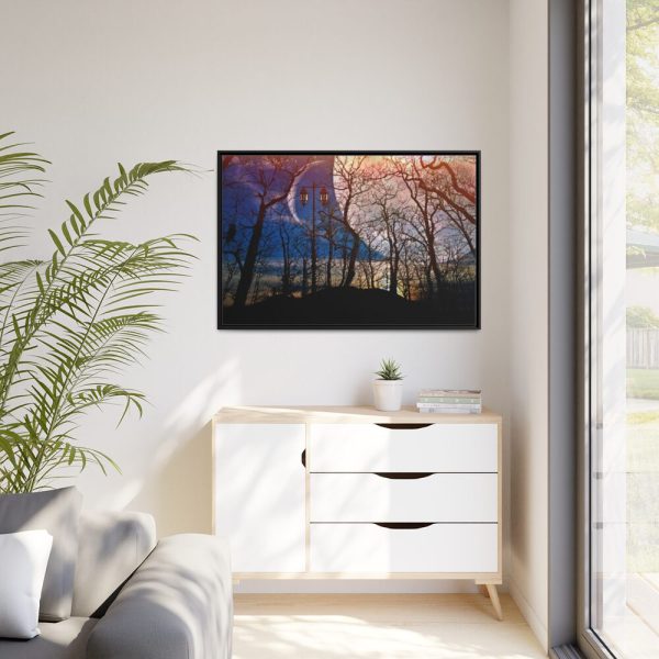 88289-1394.jpg Full Moon and Forest Night Darkness Framed Canvas