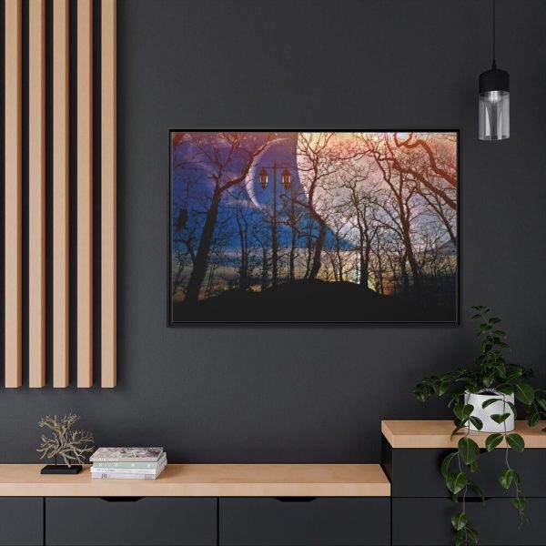 88289-1395.jpg Full Moon and Forest Night Darkness Framed Canvas