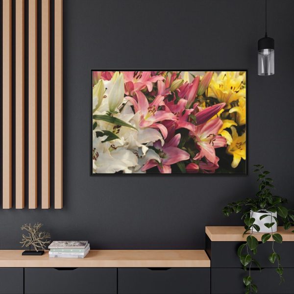 Lilies Flower  Framed Canvas