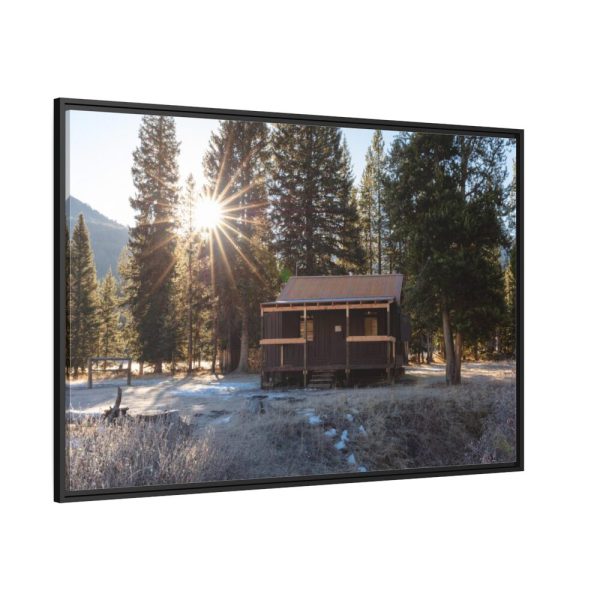 Fall Morning at Elk Tongue Patrol Cabin Framed Canvas