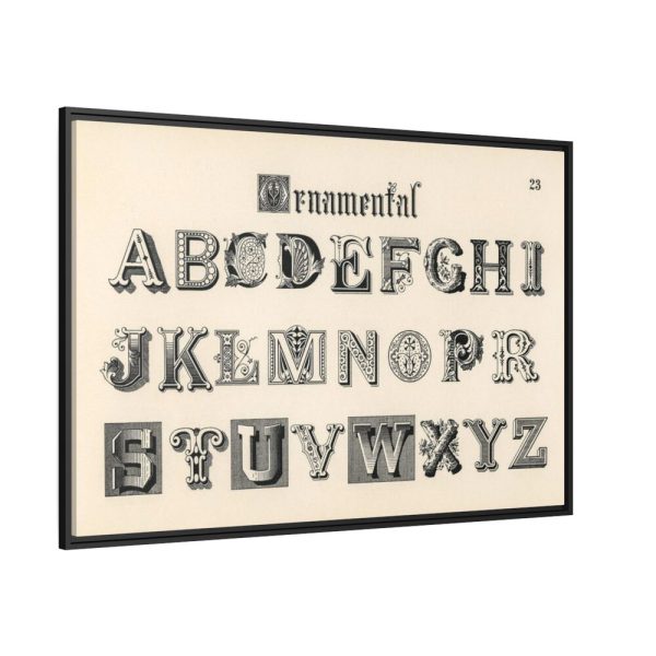 88289-1416.jpg Draughtsman's Alphabets by Hermann Esser Framed Canvas