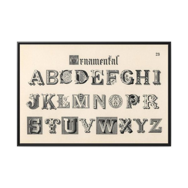 88289-1417.jpg Draughtsman's Alphabets by Hermann Esser Framed Canvas