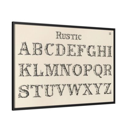 Rustic Draughtsman's Alphabets by Hermann Esser  Framed Canvas