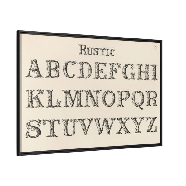 88289-1426.jpg Rustic Draughtsman's Alphabets by Hermann Esser Framed Canvas