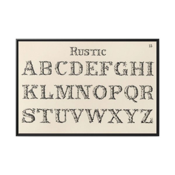 88289-1427.jpg Rustic Draughtsman's Alphabets by Hermann Esser Framed Canvas