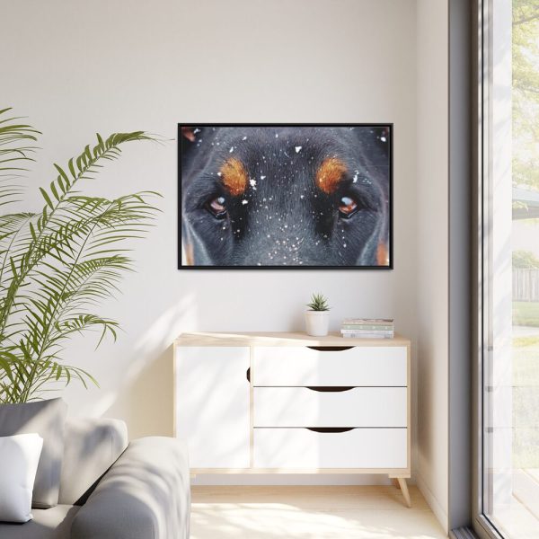 88289-143.jpg Eyes and Snowflakes Framed Canvas