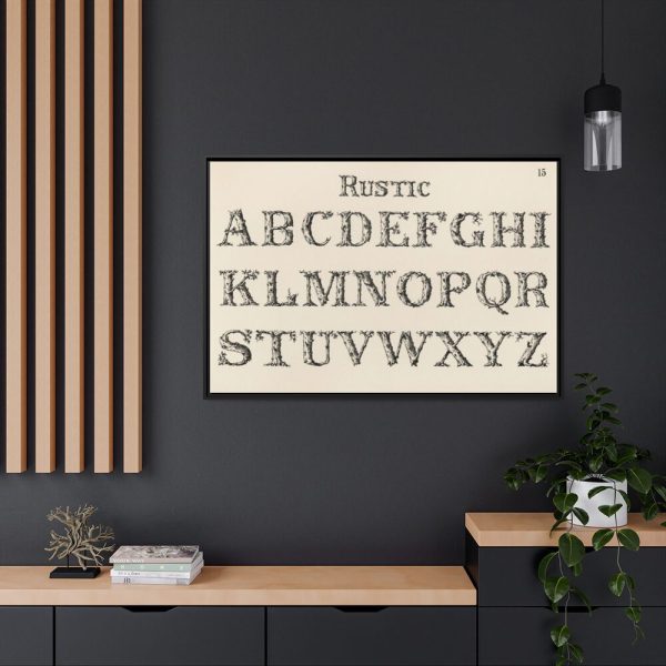 88289-1430.jpg Rustic Draughtsman's Alphabets by Hermann Esser Framed Canvas