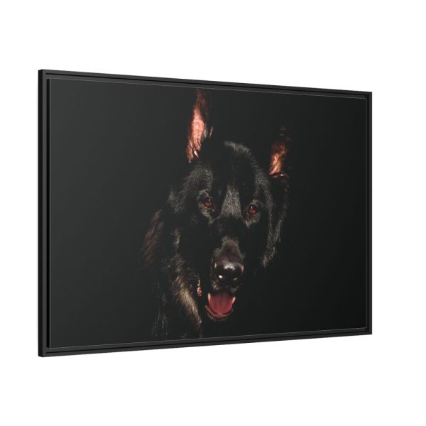 88289-145.jpg Head of a German Shepherd Framed Canvas
