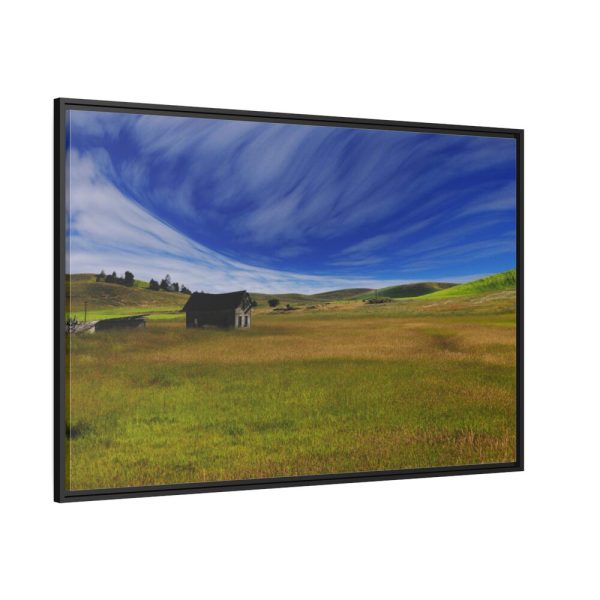 88289-1456.jpg Farmland Hut Cabin Stable Framed Canvas