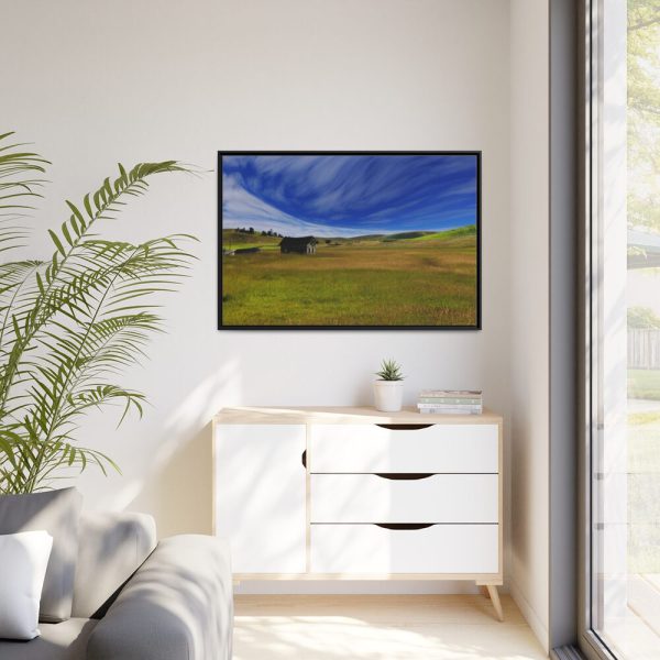 88289-1459.jpg Farmland Hut Cabin Stable Framed Canvas