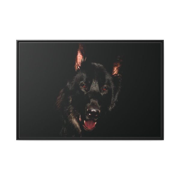 88289-146.jpg Head of a German Shepherd Framed Canvas