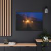 Cabin in the Fog Framed Canvas