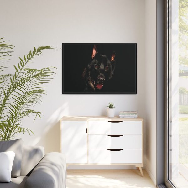 88289-148.jpg Head of a German Shepherd Framed Canvas