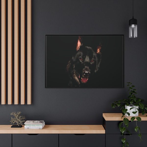 88289-149.jpg Head of a German Shepherd Framed Canvas