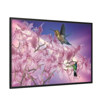 Pink Orchid Framed Canvas