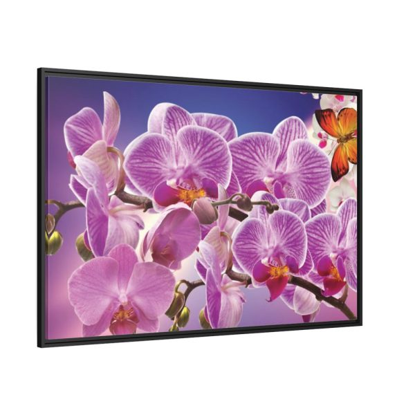 Orchids Flowers Framed Canvas