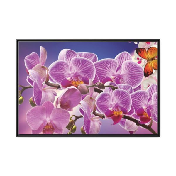 Orchids Flowers Framed Canvas